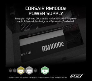 Zasilacz Corsair RM1000e 1000W 80+GOLD modularny ATX3.1