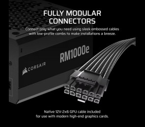 Zasilacz Corsair RM1000e 1000W 80+GOLD modularny ATX3.1