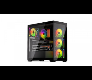 Obudowa Krux Exo ARGB Midi Tower z hartowanym szkłem czarna