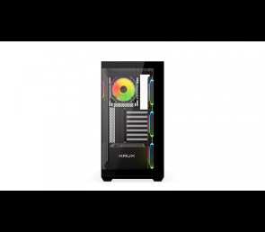 Obudowa Krux Exo ARGB Midi Tower z hartowanym szkłem czarna