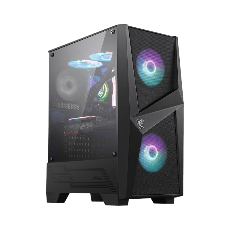 Obudowa MSI MAG FORGE 100R ARGB FAN Midi Tower z hartowanym szkłem Obudowa MSI MAG FORGE 100R ARGB FAN Midi Tower z hartowanym szkłem