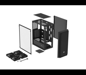 Obudowa Natec Fury Shobo SH4F Midi Tower z oknem czarna dla graczy
