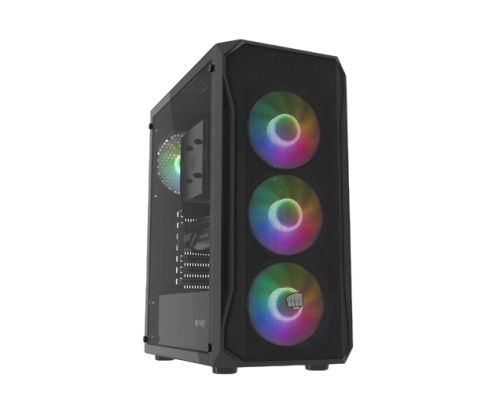 Obudowa Natec Fury Shobo SH4F RGB Midi Tower z oknem czarna