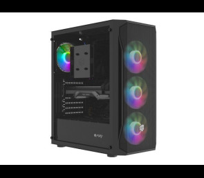Obudowa Natec Fury Shobo SH4F RGB Midi Tower z oknem czarna