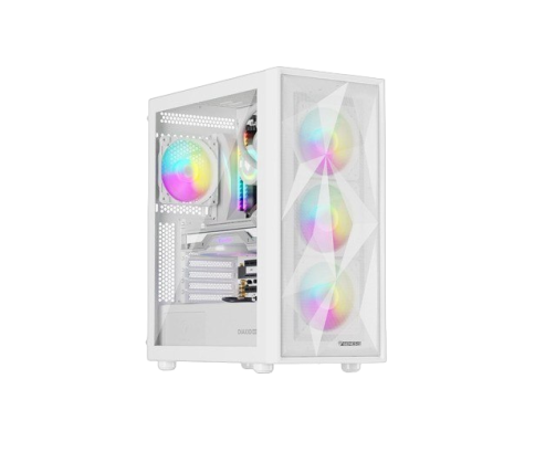 Obudowa Natec Genesis Diaxid 605 ARGB MIDI TOWER USB-C Biała wydajna