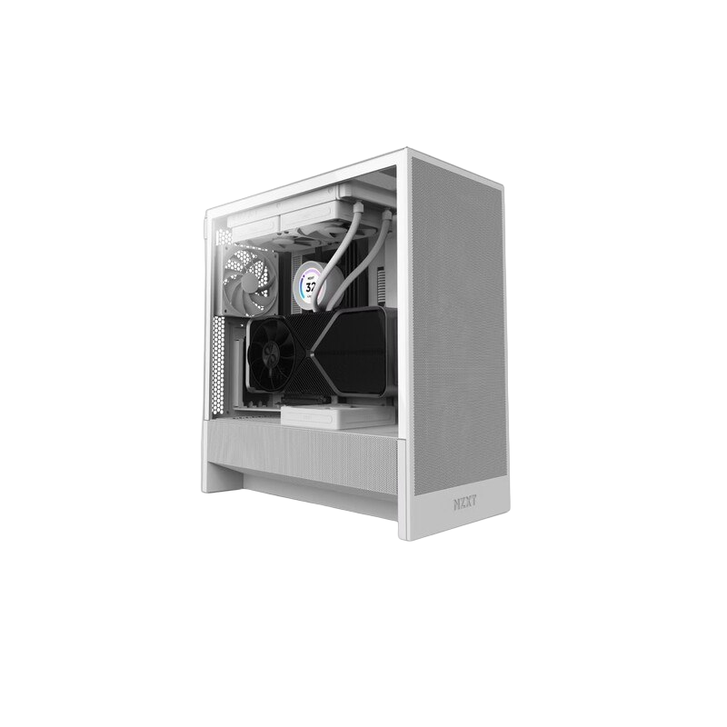 Obudowa NZXT H5 FLOW RGB Midi Tower biała z oknem Obudowa NZXT H5 FLOW RGB Midi Tower biała z oknem