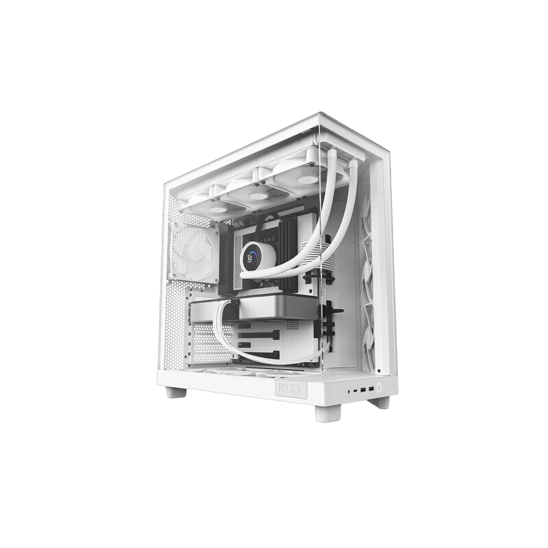 Obudowa NZXT H6 Flow Biała Midi Tower z panoramicznym szkłem Obudowa NZXT H6 Flow Biała Midi Tower z panoramicznym szkłem