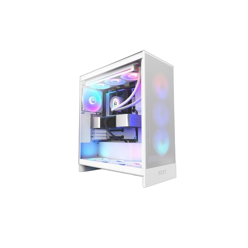 Obudowa NZXT H7 FLOW RGB MIDI biała z wentylatorami i systemem zarządzania kablami Obudowa NZXT H7 FLOW RGB MIDI biała z wentylatorami i systemem zarządzania kablami