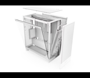 Obudowa NZXT H7 FLOW RGB MIDI biała z wentylatorami i systemem zarządzania kablami