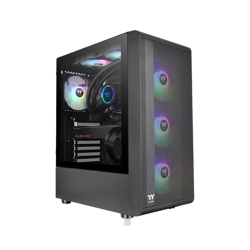Obudowa Thermaltake S200 Tempered Glass ARGBx3 czarna Midi Tower Obudowa Thermaltake S200 Tempered Glass ARGBx3 czarna Midi Tower