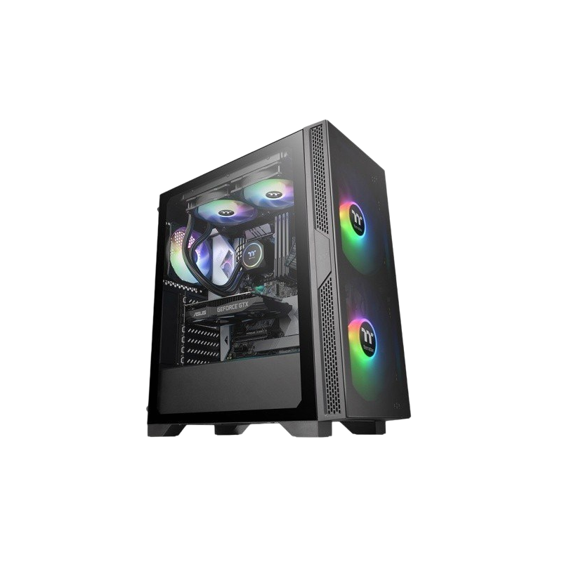 Obudowa Thermaltake Versa T25 Tempered Glass czarna MIDI Tower z wentylatorami Obudowa Thermaltake Versa T25 Tempered Glass czarna MIDI Tower z wentylatorami