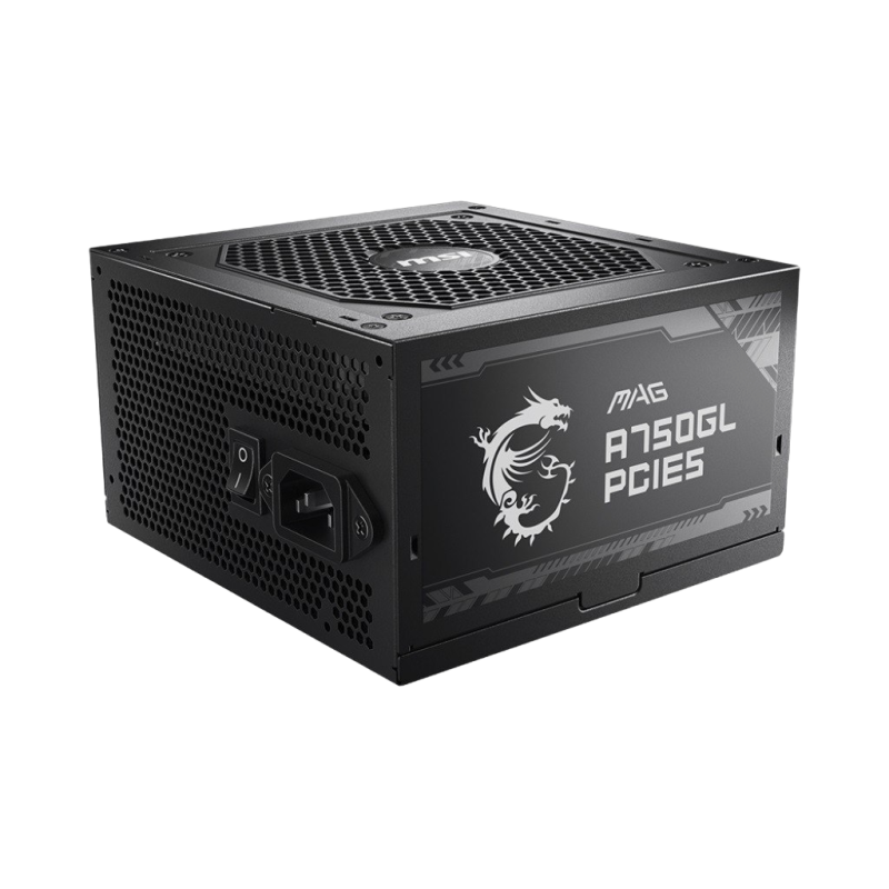 Zasilacz MSI MAG A750GL PCIE5 750W 80PLUS GOLD modularny z płaskimi kablami Zasilacz MSI MAG A750GL PCIE5 750W 80PLUS GOLD modularny z płaskimi kablami