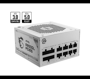 Zasilacz MSI MAG A850GL 850W modularny 80PLUS GOLD ATX 3.0 biały