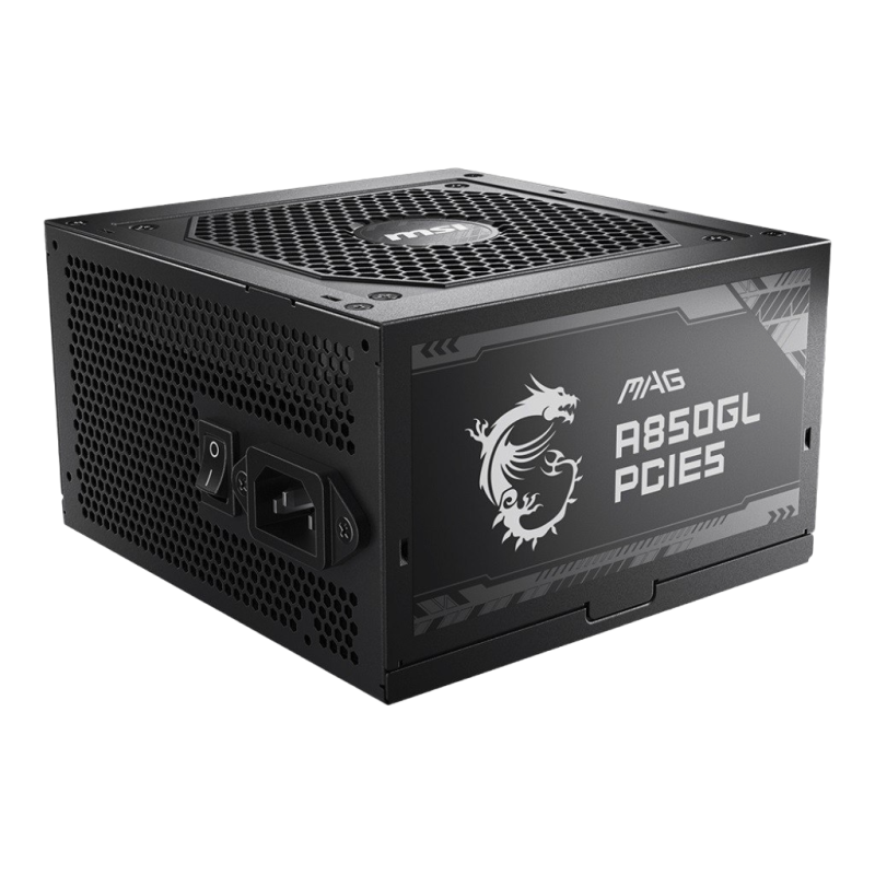 Zasilacz MSI MAG A850GL PCIe 5.0 850W 80PLUS GOLD modularny Zasilacz MSI MAG A850GL PCIe 5.0 850W 80PLUS GOLD modularny