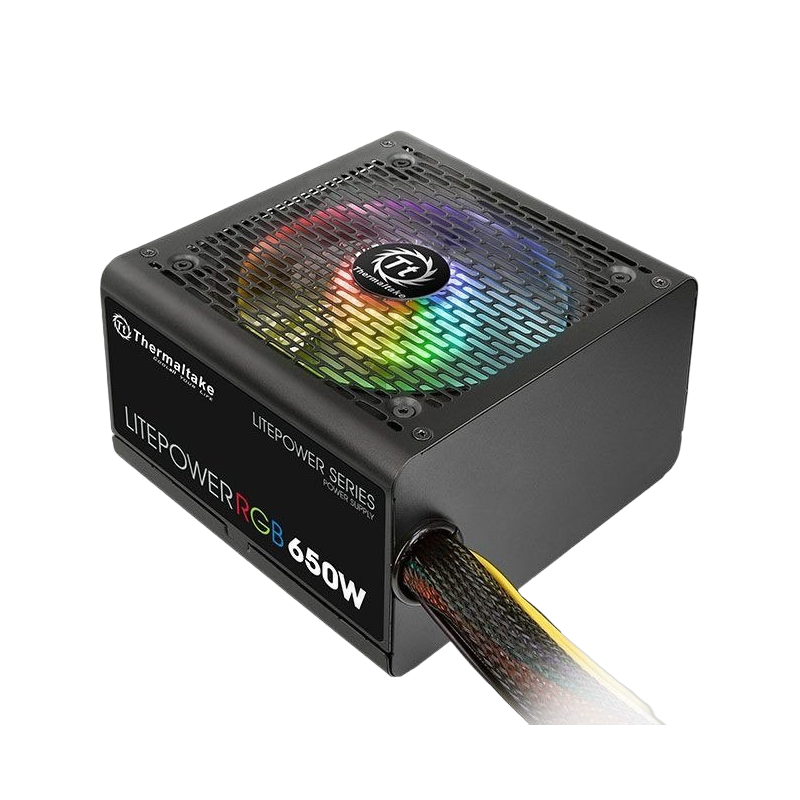 Zasilacz Thermaltake Litepower RGB 650W wydajny z wentylatorem 12 cm Zasilacz Thermaltake Litepower RGB 650W wydajny z wentylatorem 12 cm