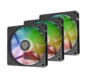 Wentylator Natec Genesis OXAL 120 ARGB 3 sztuki czarne chłodzenie