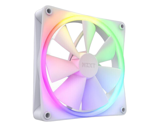 Wentylator NZXT F140 RGB 140mm biały wydajny z efektem świetlnym