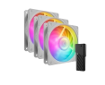 Zestaw wentylatorów Cooler Master Mobius 120P ARGB 3-pak biały wydajny Zestaw wentylatorów Cooler Master Mobius 120P ARGB 3-pak biały wydajny