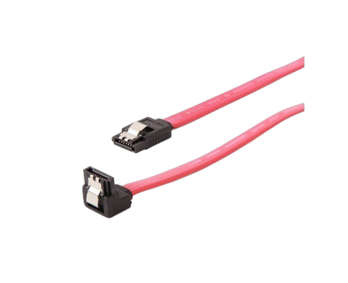 Kabel SATA DATA III 50cm czerwony metalowe zatrzaski komputerowy