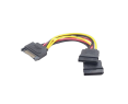 Kabel SATA męski do dwóch żeńskich 15cm zasilający komputerowy Gembird Kabel SATA męski do dwóch żeńskich 15cm zasilający komputerowy Gembird