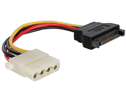 Kabel SATA zasilający 15cm Męski do Molex żeński Gembird