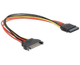Przedłużacz SATA 15PIN M/F 30cm komputerowy złącza męskie żeńskie Przedłużacz SATA 15PIN M/F 30cm komputerowy złącza męskie żeńskie