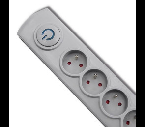 Listwa antyprzepięciowa Qoltec 5 gniazd 1.8m szara z włącznikiem Quick Switch