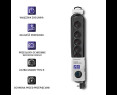 Listwa antyprzepięciowa Qoltec 6 gniazd 5m z włącznikiem Quick Switch czarna Listwa antyprzepięciowa Qoltec 6 gniazd 5m z włącznikiem Quick Switch czarna
