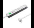 Listwa zasilająca Qoltec 5 gniazd 1.8m biało-szara z włącznikiem Quick Switch Listwa zasilająca Qoltec 5 gniazd 1.8m biało-szara z włącznikiem Quick Switch