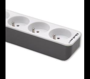 Listwa zasilająca Qoltec 5 gniazd 1.8m biało-szara z włącznikiem Quick Switch