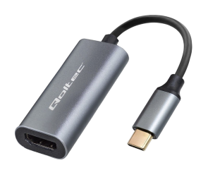 Adapter Qoltec aluminiowy USB-C na HDMI 4K 60Hz do laptopa i smartfona