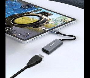 Adapter Qoltec aluminiowy USB-C na HDMI 4K 60Hz do laptopa i smartfona