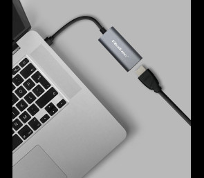 Adapter Qoltec aluminiowy USB-C na HDMI 4K 60Hz do laptopa i smartfona