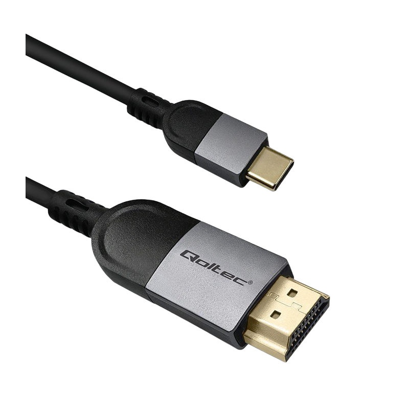 Qoltec Kabel Adapter USB-C na HDMI 4K 2m 60Hz wysoka jakość obrazu Qoltec Kabel Adapter USB-C na HDMI 4K 2m 60Hz wysoka jakość obrazu