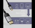Qoltec Kabel Adapter USB-C na HDMI 4K 2m 60Hz wysoka jakość obrazu Qoltec Kabel Adapter USB-C na HDMI 4K 2m 60Hz wysoka jakość obrazu