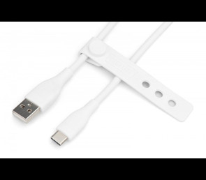 Digitus Kabel zasilający silikonowy USB-A do USB-C 60W 0,5m biały