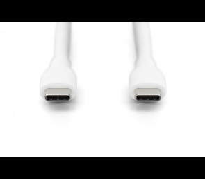 Digitus Kabel zasilający USB-C 1m 60W biały silikonowy