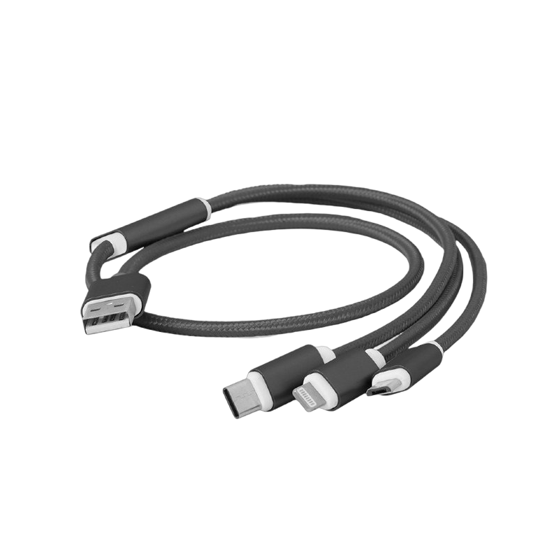 Gembird Kabel USB 3w1 1m czarny do ładowania smartfonów Gembird Kabel USB 3w1 1m czarny do ładowania smartfonów