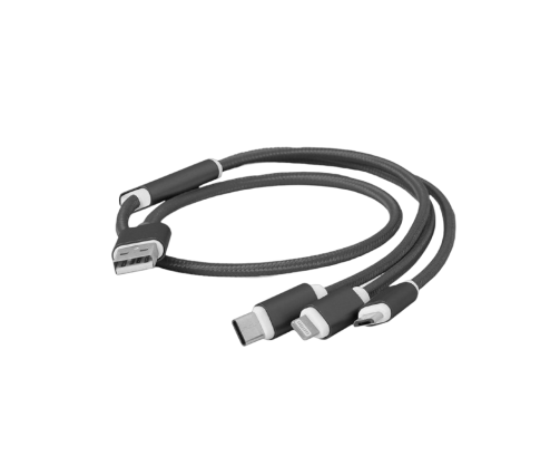 Gembird Kabel USB 3w1 1m czarny do ładowania smartfonów