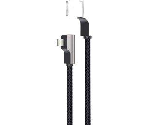 Kabel AUKEY CB-AL01 USB Lightning 2m czarny kątowy MFi ultraszybki