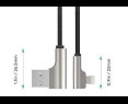Kabel AUKEY CB-AL01 USB Lightning 2m czarny kątowy MFi ultraszybki Kabel AUKEY CB-AL01 USB Lightning 2m czarny kątowy MFi ultraszybki