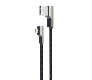 Kabel AUKEY CB-AL04 USB Lightning 1m nylonowy kątowy MFi szybkie ładowanie