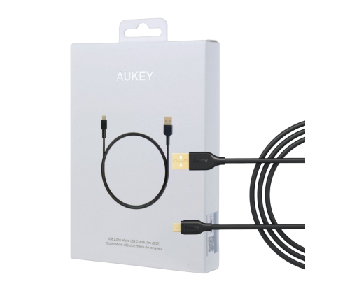 Kabel AUKEY CB-MD1 Black 1m Quick Charge micro USB 480Mbps wydajny