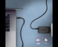 Kabel AXAGON BUCM3-CM10AB USB-C 3.2 Gen1 1m PD 60W wytrzymały oplot czarny Kabel AXAGON BUCM3-CM10AB USB-C 3.2 Gen1 1m PD 60W wytrzymały oplot czarny