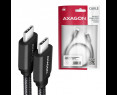 Kabel AXAGON BUCM3-CM10AB USB-C 3.2 Gen1 1m PD 60W wytrzymały oplot czarny Kabel AXAGON BUCM3-CM10AB USB-C 3.2 Gen1 1m PD 60W wytrzymały oplot czarny
