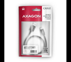 Kabel AXAGON BUMM-AM15AB MicroUSB 1.5m szybkie ładowanie czarny
