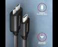 Kabel AXAGON Micro-B USB USB-C 3.2 Gen1 1m szybki transfer ładowanie Kabel AXAGON Micro-B USB USB-C 3.2 Gen1 1m szybki transfer ładowanie