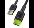 Kabel Green Cell GC Ray USB-C 120cm z LED szybkie ładowanie Kabel Green Cell GC Ray USB-C 120cm z LED szybkie ładowanie