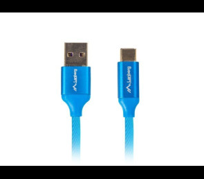 Kabel Lanberg Premium USB CM - AM 2.0 1m niebieski 5A pełna miedź
