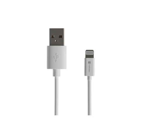 Kabel Lightning Natec Prati 1m USB-A białe MFI